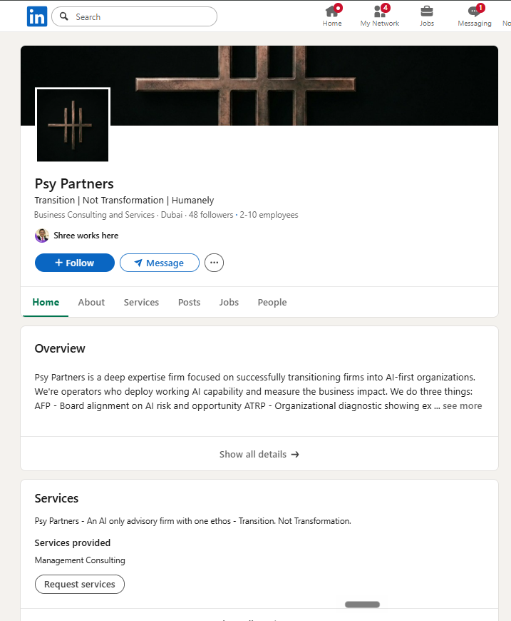Psy Partners LinkedIn company page header