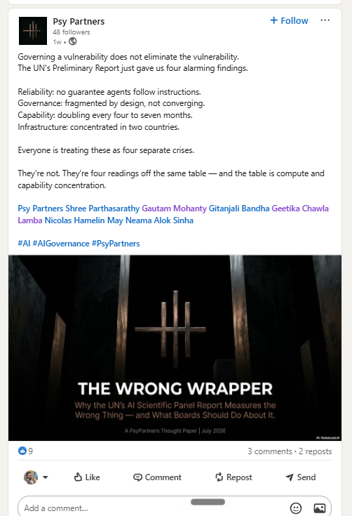 Psy Partners UN Wrong Wrapper thought paper post